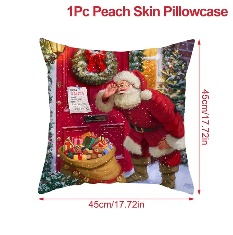 Vacanza Christmas Santa Cushion Cover 45cm - Decorative Holiday Pillow Case