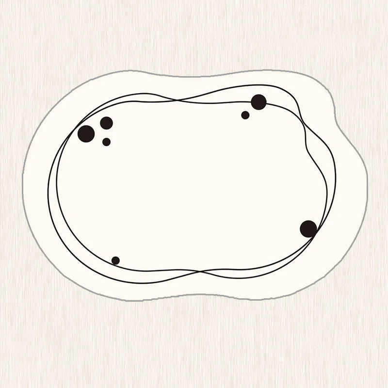 Mono Irregular Pattern Luxury Carpet - Living Room & Coffee Table Rug