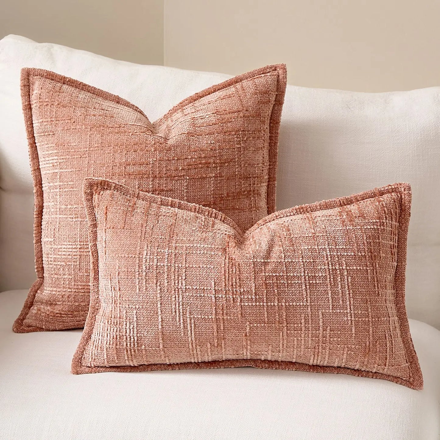 Masy Chenille Cushion Cover - Bamboo Yarn Textured Throw Pillow Case
