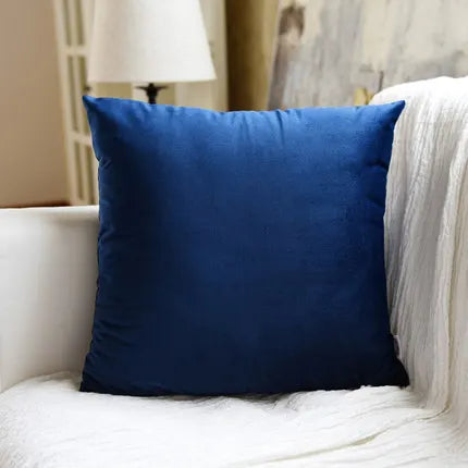 Gardenia Velvet Cushion Cover - Solid Color Throw Pillow Case