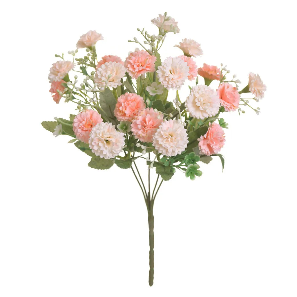 Peach carnation bouquet - European style artificial flowers for home decoration