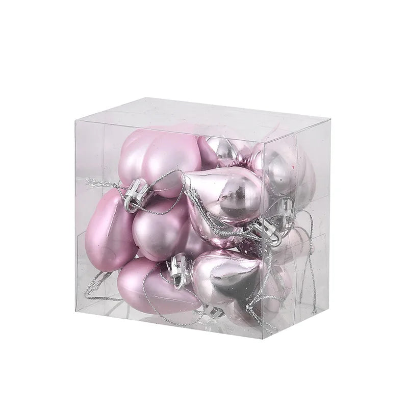 Décorations suspendues en forme de cœur - Décorations pour la Saint-Valentin et le sapin de Noël