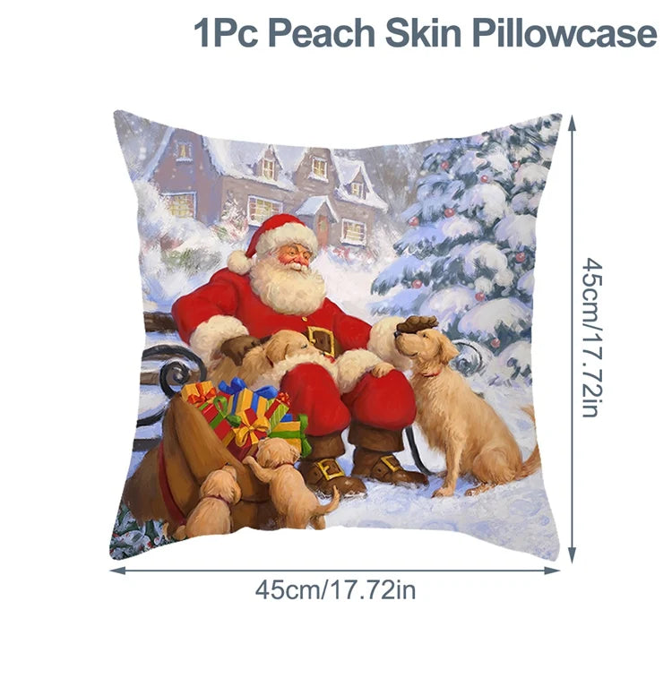 Vacanza Christmas Santa Cushion Cover 45cm - Decorative Holiday Pillow Case