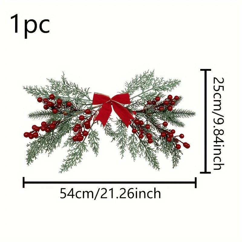 Branche de baies artificielles pour décoration de Noël - Décoration murale de qualité supérieure