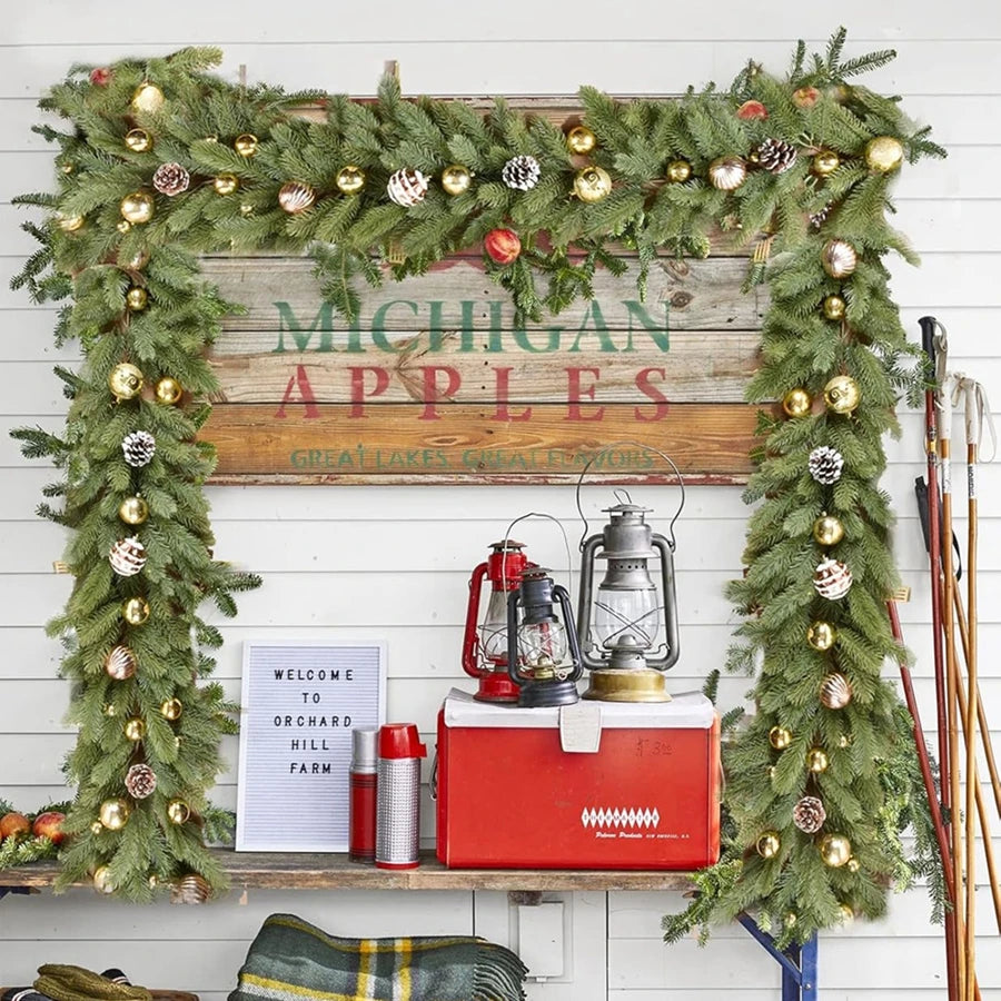 Casandra Premium Christmas Tree Garland - 180cm Artificial Pine Wreath Decor