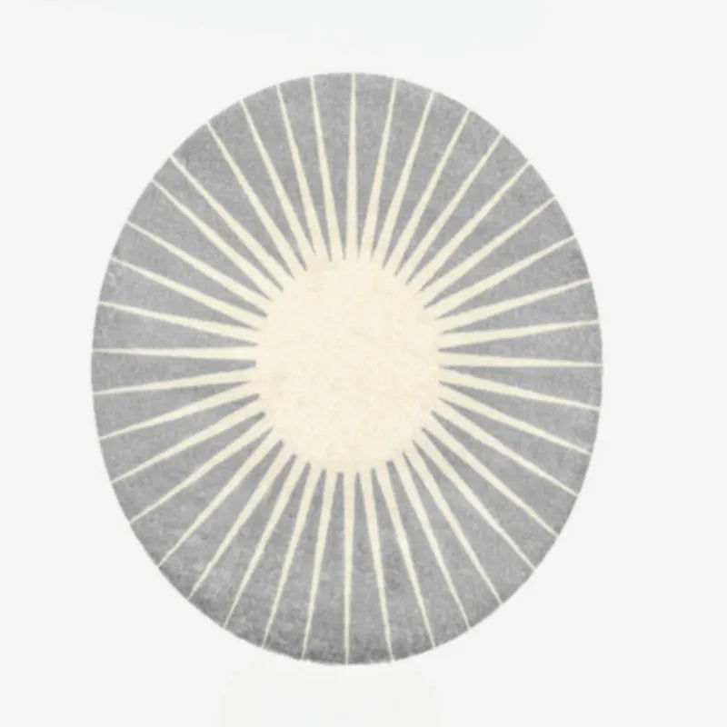 Sunflower Round Rug - Anti-Slip Short Pile Carpet