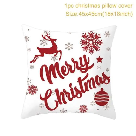 Housse de coussin de Noël - Taie d'oreiller décorative pour la maison pendant les fêtes