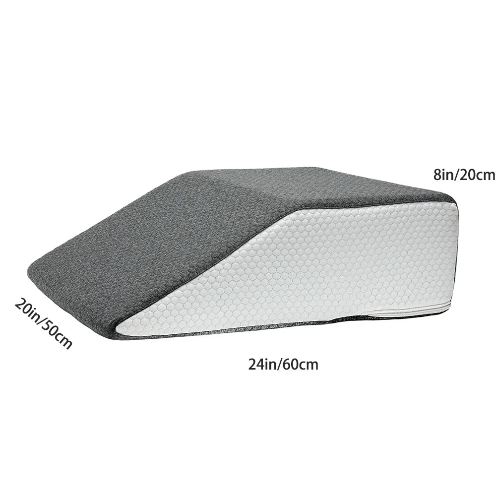 8-Inch Memory Foam Leg Elevation Pillow - Orthopedic Wedge