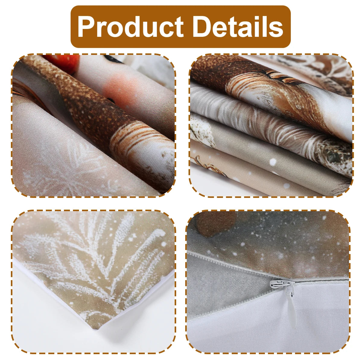 Micasa Christmas Cushion Covers 4-Pack - Holiday Pillow Cases