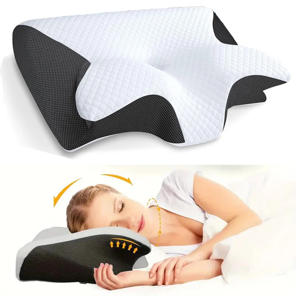 Butterfly Memory Foam Cervical Pillow - Orthopedic Neck Support