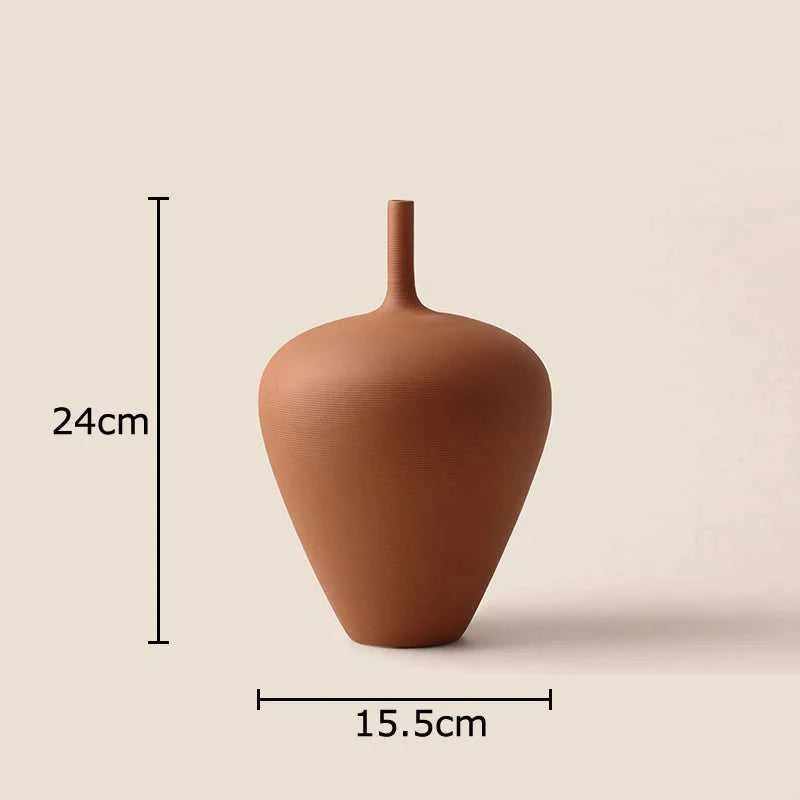Cavana Frosted Ceramic Vase - Minimalist Porcelain Flower Pot for Modern Home Decor 14:29#S vase
