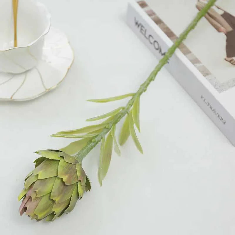 Zila Artificial Artichoke Plant 56cm - Decorative Faux Greenery for Home Decor 14:202888825#White Artificial Flowers