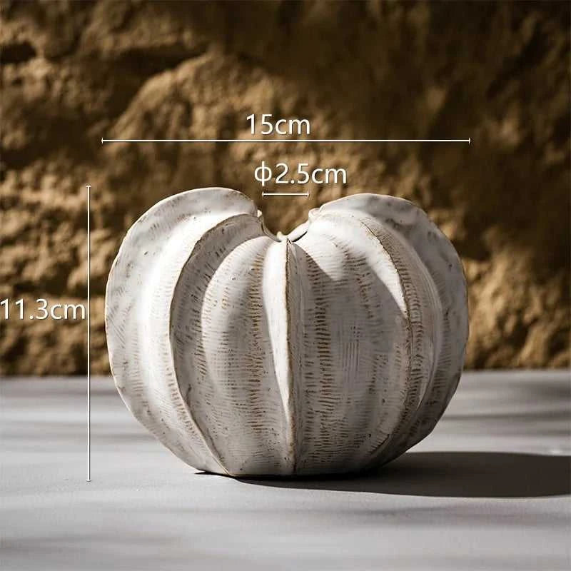 Gemma Geometric Ceramic Bud Vase - Boho Dried Flower Vase for Home Decor 14:29#A Vases