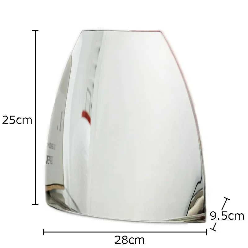 Plata Arc Metal Vase - Silver Smooth Finish Flower Pot 14:366#S decorative vase