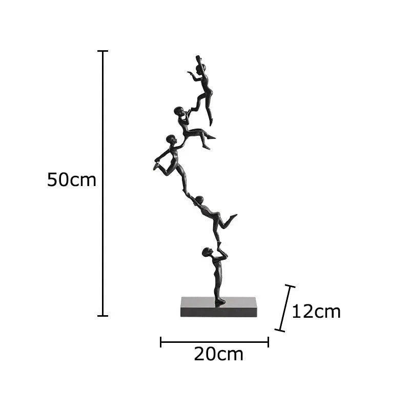 Starlite Metal Acrobat Sculpture - Abstract Figure Desk Ornament 14:200006151#A Decorative Sculpture