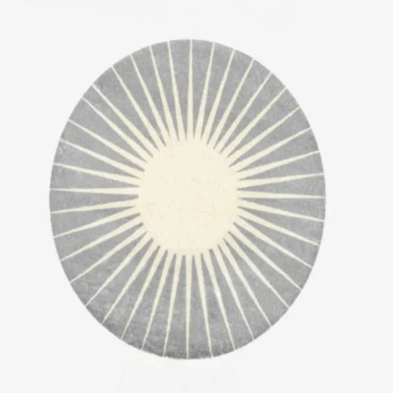Sunflower Round Rug - Anti-Slip Short Pile Carpet 14:193#XSQ-FLR-275;5:200007736#80X80CM(2.6X2.6FT Rugs
