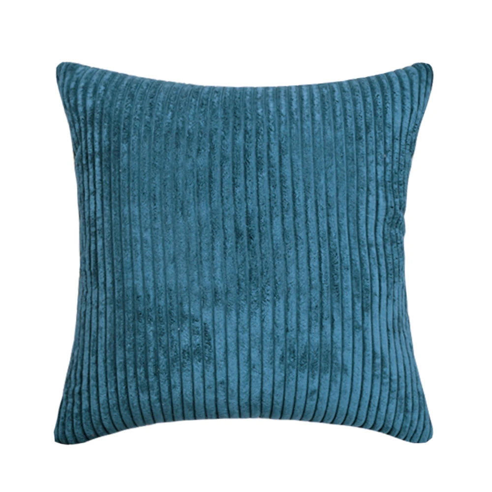 Adiva Striped Corduroy Cushion Cover - 45/50/60cm Sofa Pillow Case