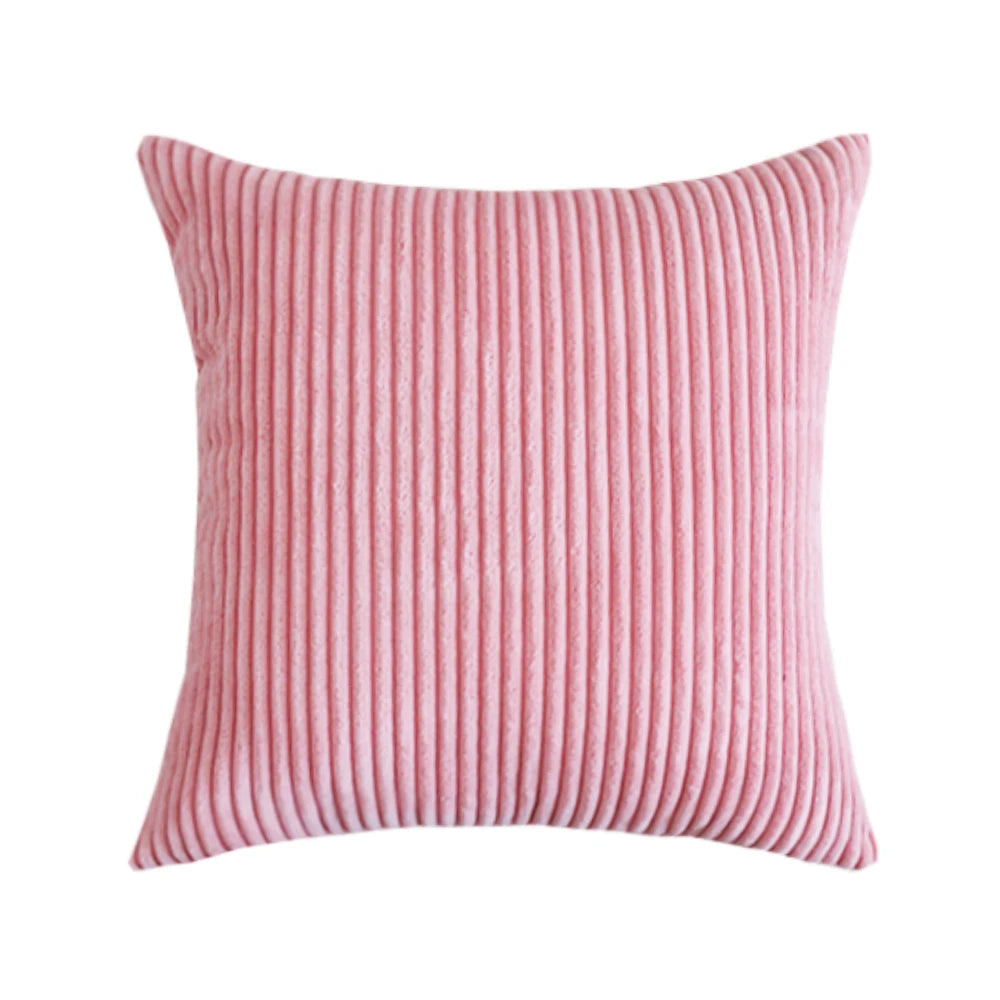 Adiva Striped Corduroy Cushion Cover - 45/50/60cm Sofa Pillow Case