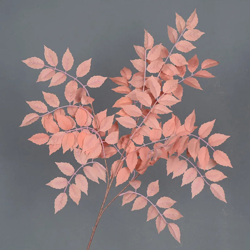 Kiko artificial trumpet leaf coral pink warm tone bunch