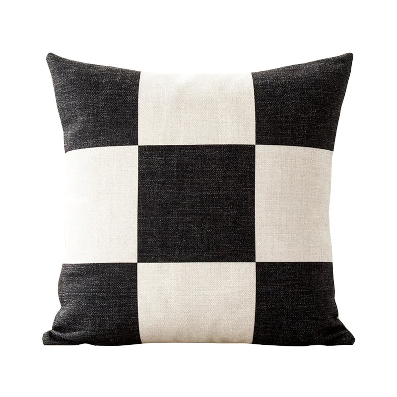Square geometric pattern pillowcase - Nordic home decor