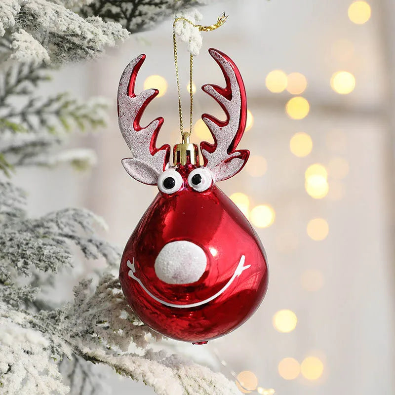 Frostie Elk Christmas Ball Ornaments - Premium Holiday Tree Decoration