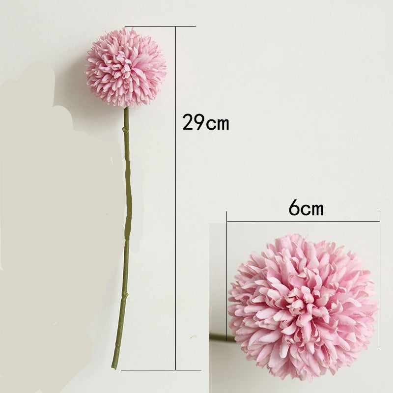 Petsy artificial hydrangea bouquet 29cm light pink single stem close-up