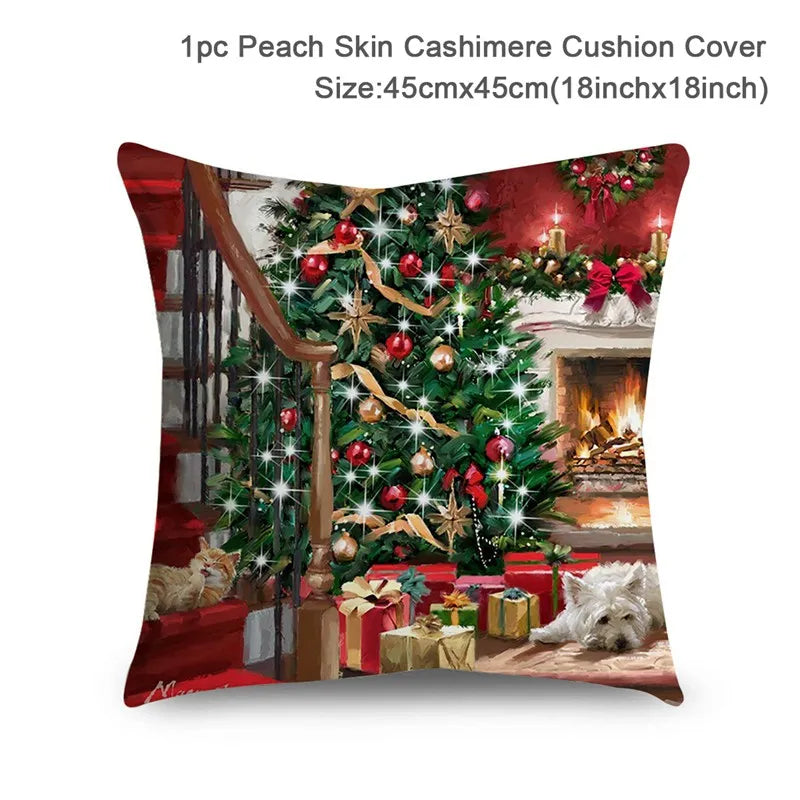 Vacanza Christmas Santa Cushion Cover 45cm - Decorative Holiday Pillow Case