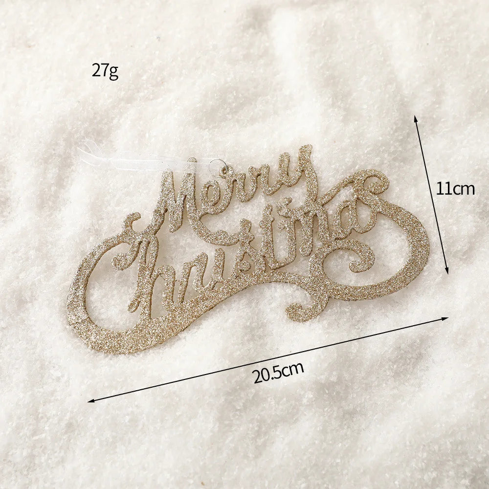 Mandie Champagne Gold Glitter Christmas Tree Ornaments Set - Sequin Balls, Stars & Bows