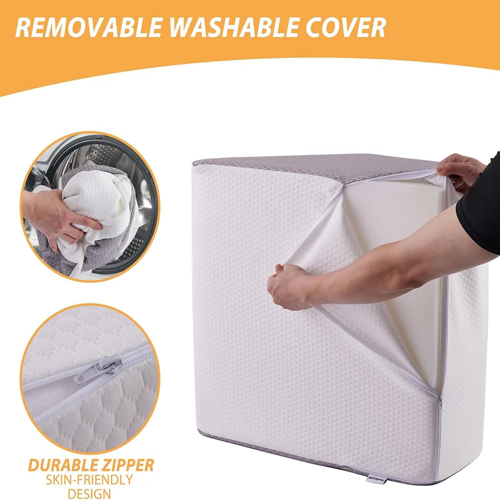 8-Inch Memory Foam Leg Elevation Pillow - Orthopedic Wedge