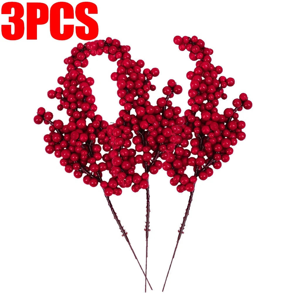 Bloomie Artificial Red Berry Stems - Christmas DIY Holiday Decor