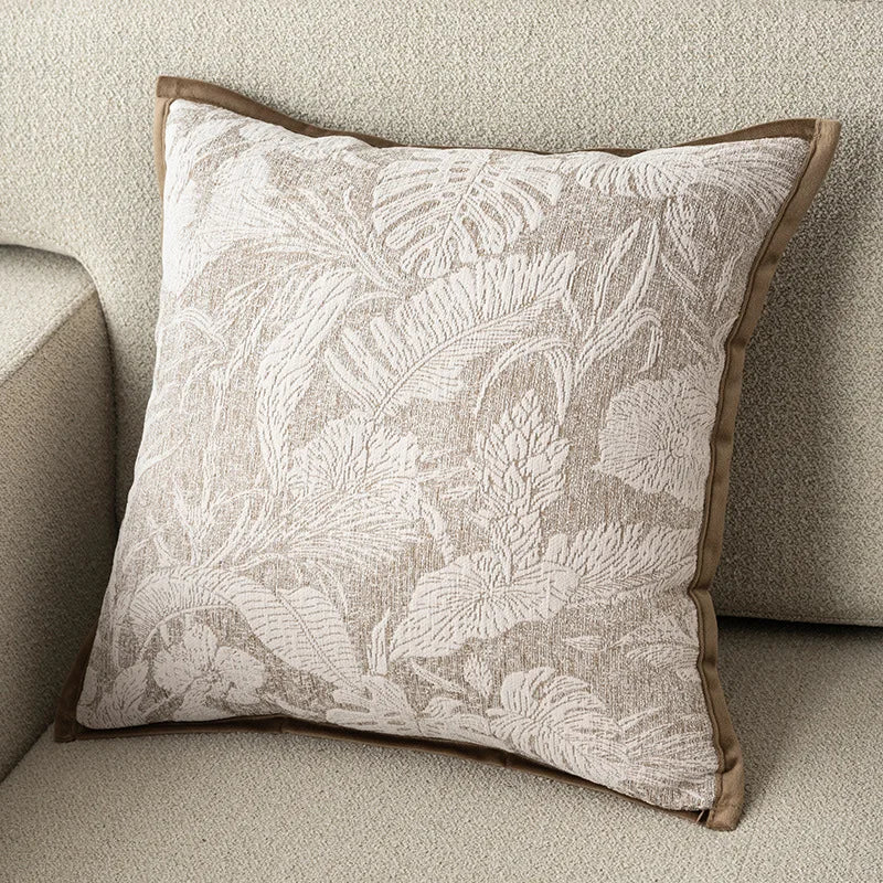 Eleganza Luxury Chenille Throw Pillow Covers - Jacquard Cushion Cases