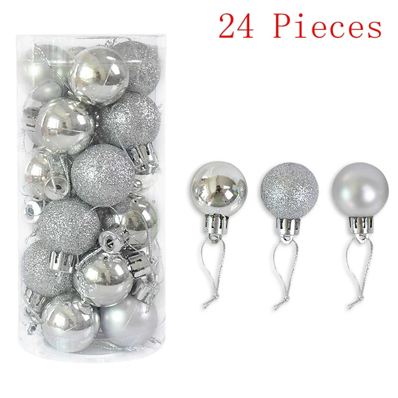 Amara 36Pcs Christmas Ball Ornaments 4cm - Shatterproof Holiday Tree Decoration Set