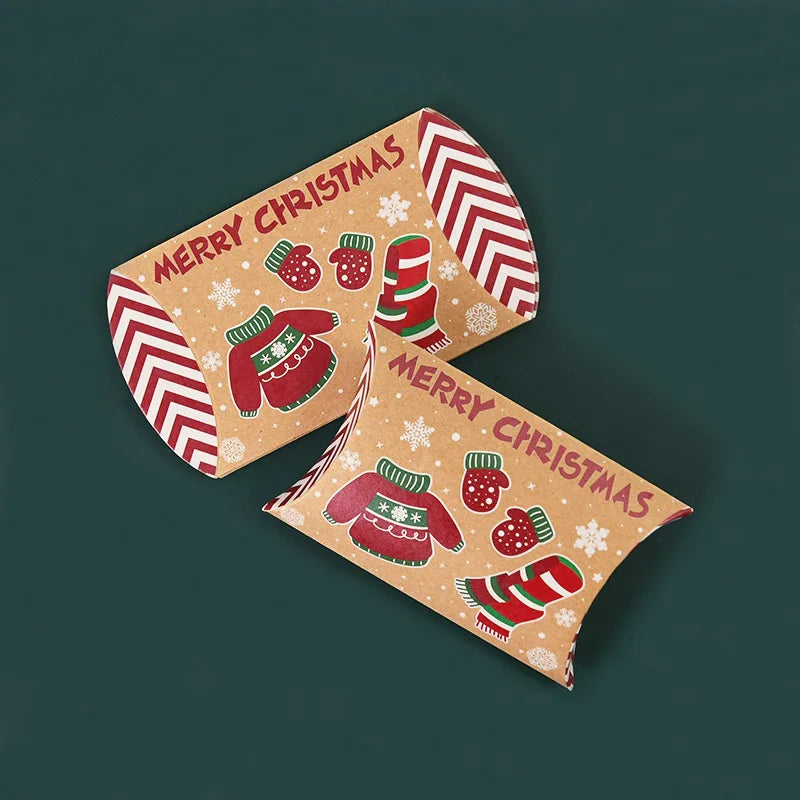 Jingle Christmas Candy Gift Boxes - 10pcs Cookie Snack Packaging