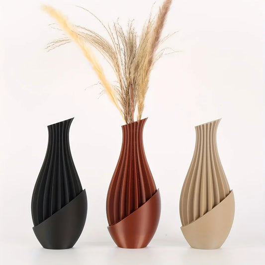 Striped teardrop vase boho style home decor