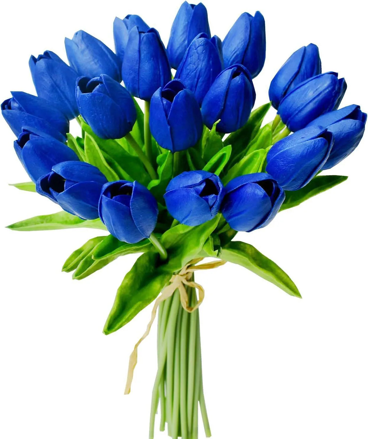 Blue artificial tulips - unique decorative flower option