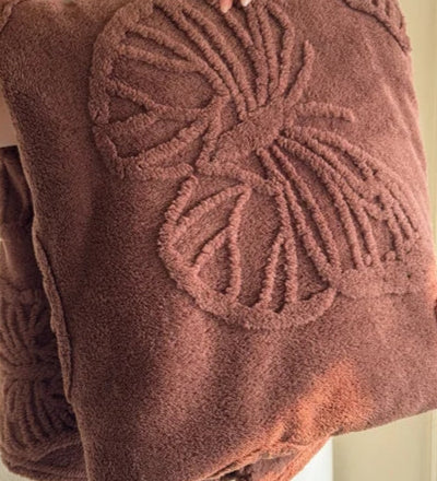 Solano 3D Embossed Butterfly Flannel Blanket - Ultra Soft & Warm Throw