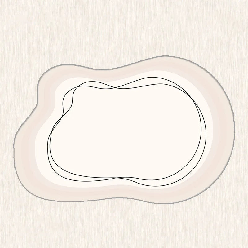 Mono Irregular Pattern Luxury Carpet - Living Room & Coffee Table Rug