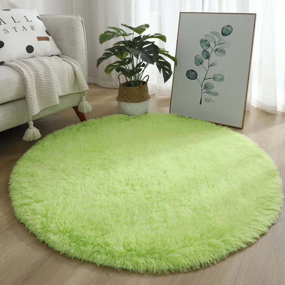 Kiddle Bubble Kiss Round Plush Rug 40cm - Soft Thick Pile Carpet
