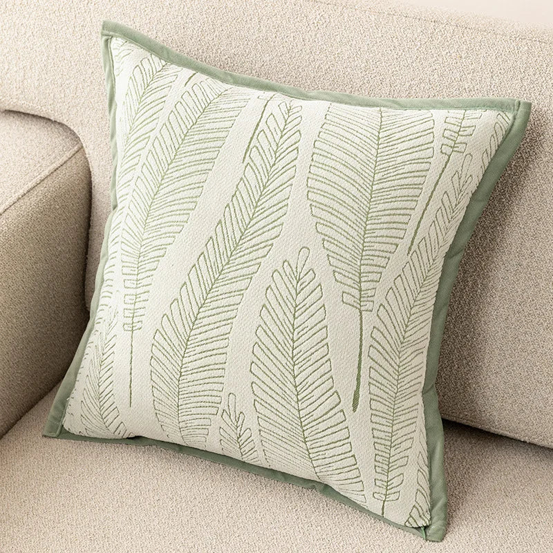 Eleganza Luxury Chenille Throw Pillow Covers - Jacquard Cushion Cases