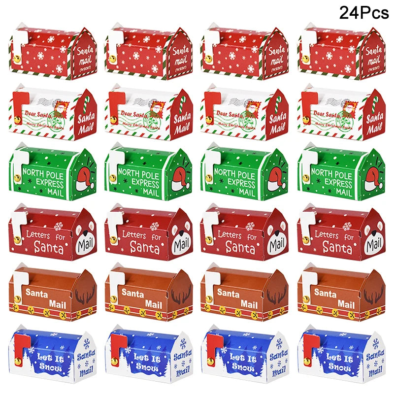Nova Christmas Mailbox Gift Boxes - 6/24pcs Cookie Candy Packaging