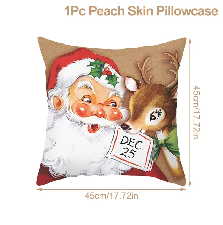 Vacanza Christmas Santa Cushion Cover 45cm - Decorative Holiday Pillow Case