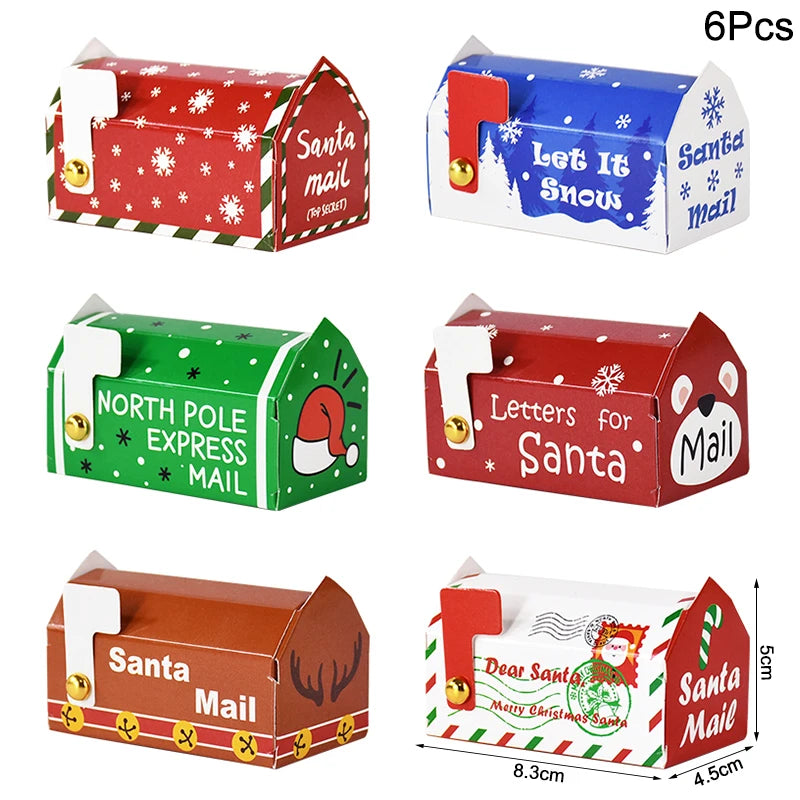 Nova Christmas Mailbox Gift Boxes - 6/24pcs Cookie Candy Packaging