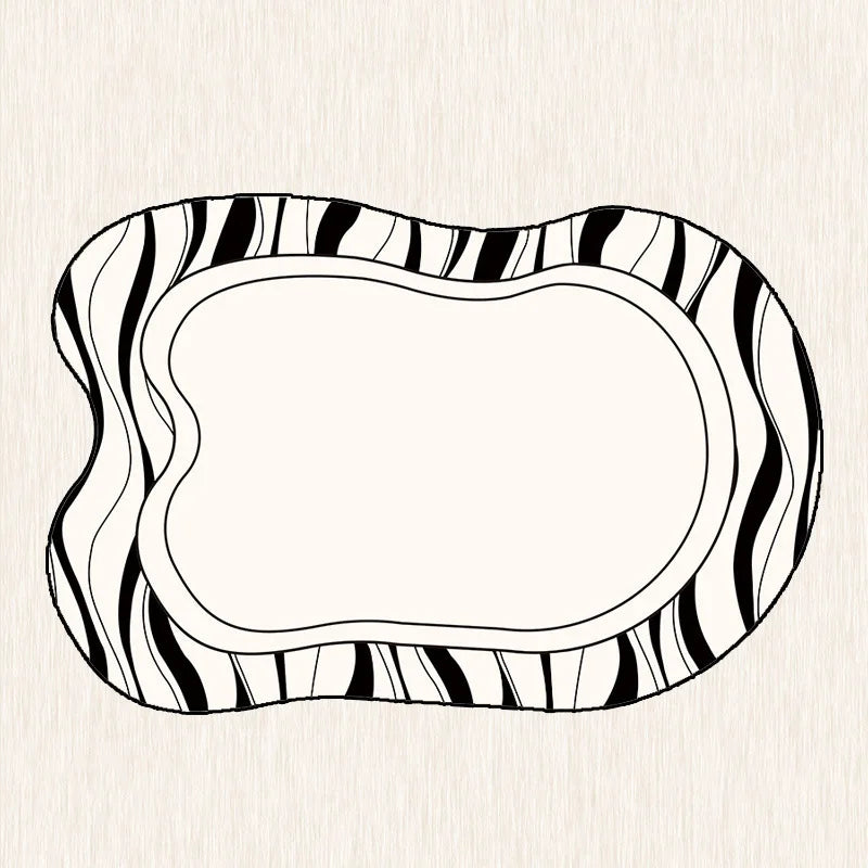 Mono Irregular Pattern Luxury Carpet - Living Room & Coffee Table Rug