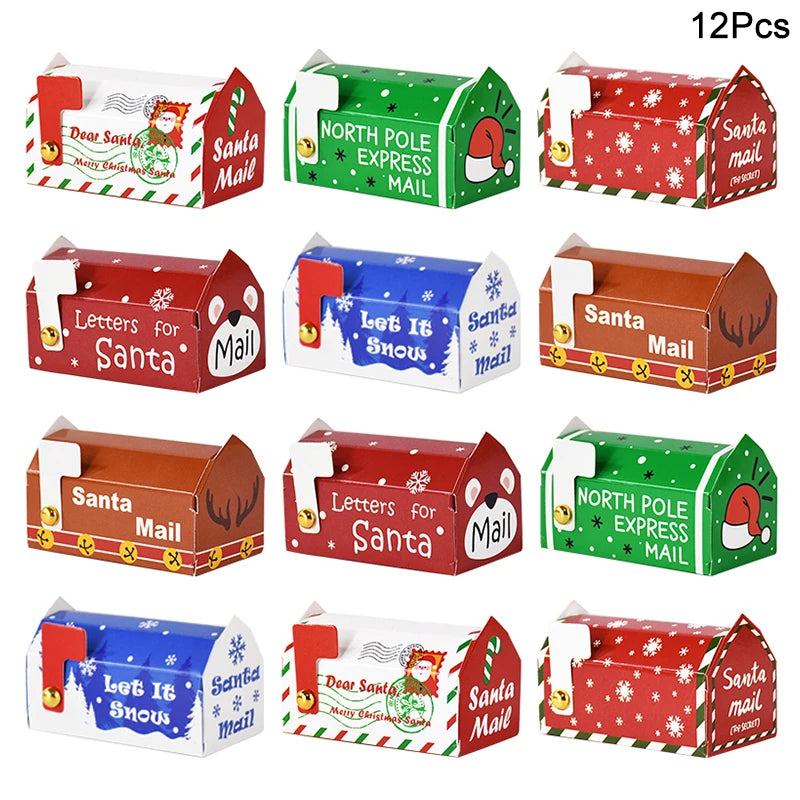 Nova Christmas Mailbox Gift Boxes - 6/24pcs Cookie Candy Packaging