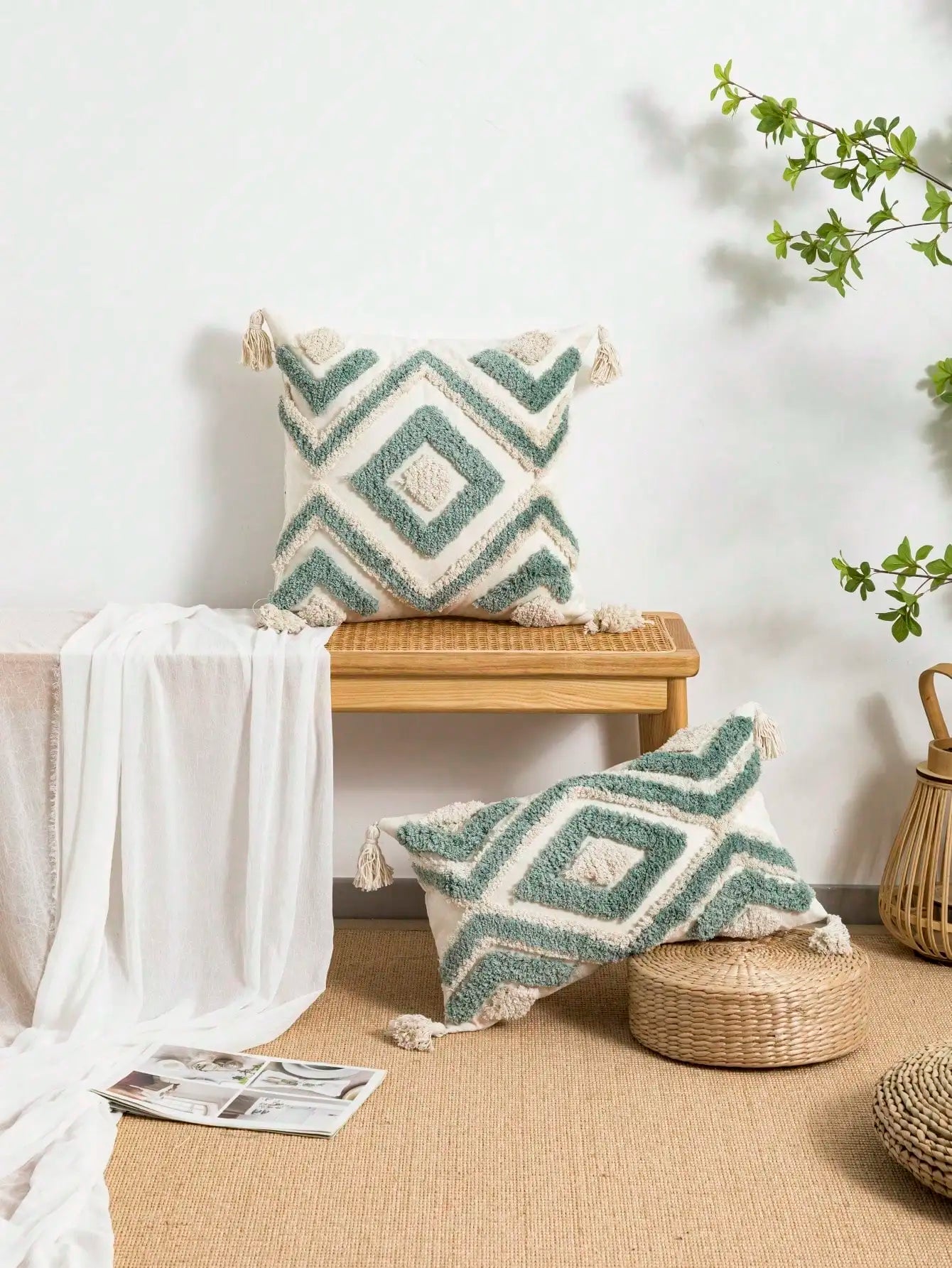 Maya Nordic Moroccan Tufted Pillow Covers