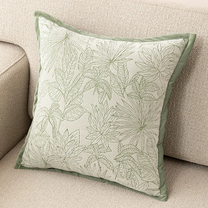 Eleganza Luxury Chenille Throw Pillow Covers - Jacquard Cushion Cases