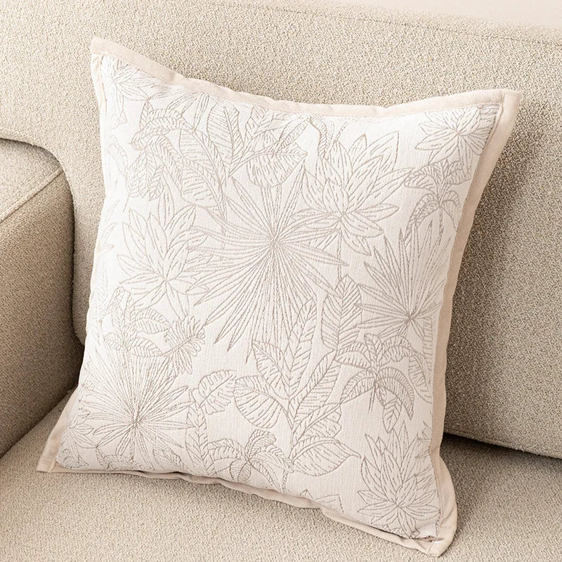Eleganza Luxury Chenille Throw Pillow Covers - Jacquard Cushion Cases