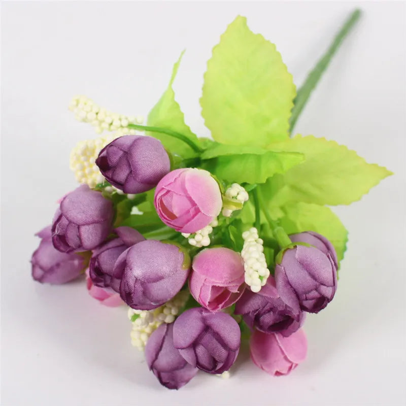 Purple small bud rose bouquet - 15 heads for elegant styling