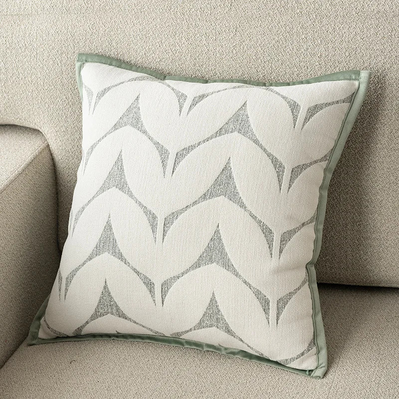 Eleganza Luxury Chenille Throw Pillow Covers - Jacquard Cushion Cases