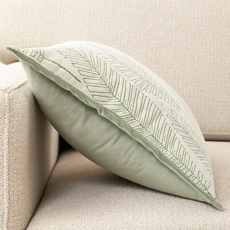 Eleganza Luxury Chenille Throw Pillow Covers - Jacquard Cushion Cases